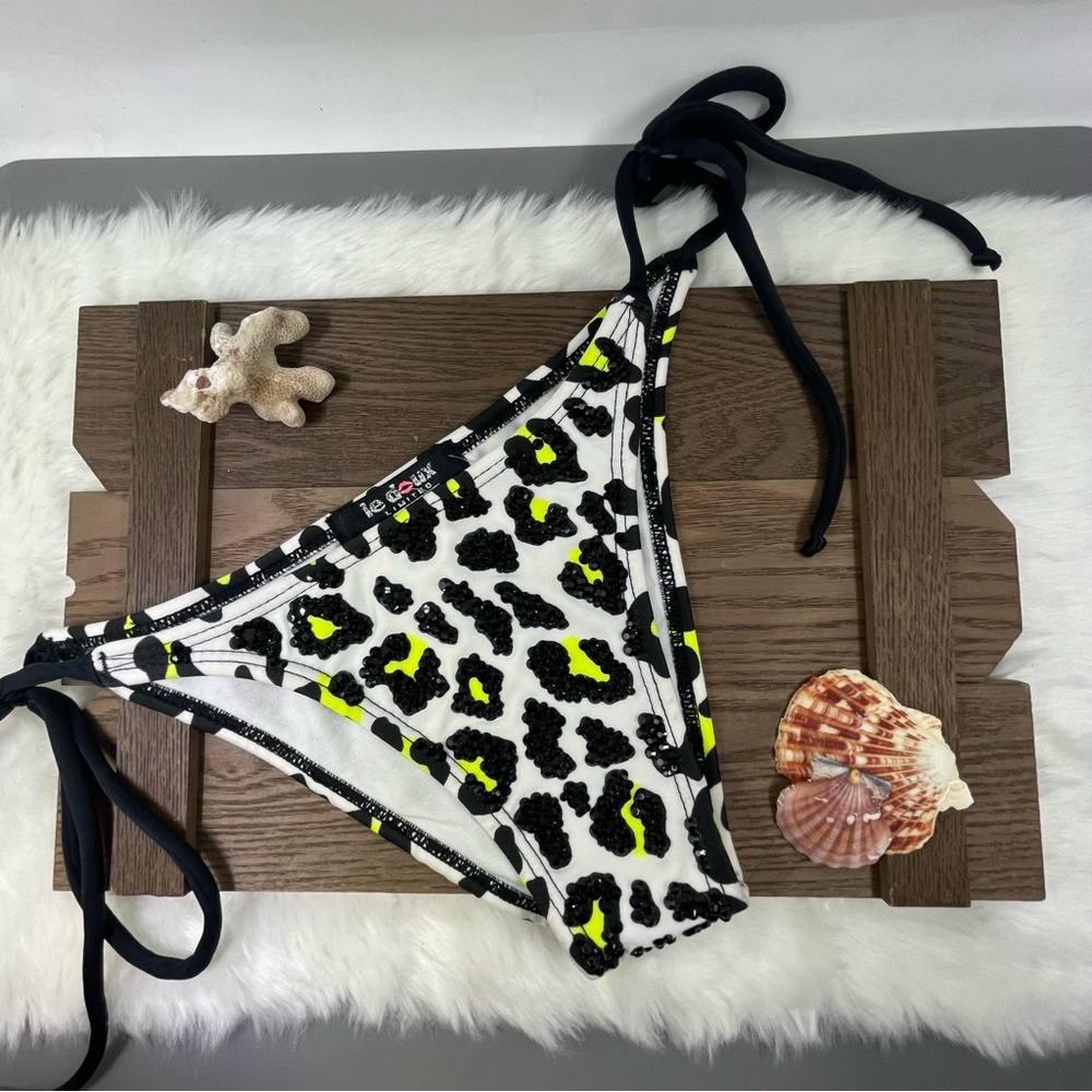 Le Doux Neon Cheetah Print Bikini Bottom